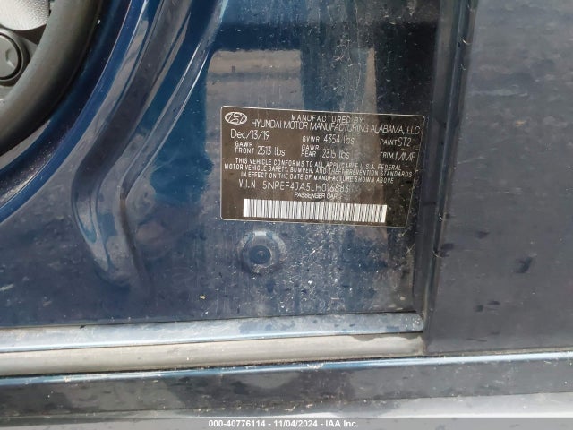 Hyundai SONATA SEL 2020 5NPEF4JA5LH016883 Image 9
