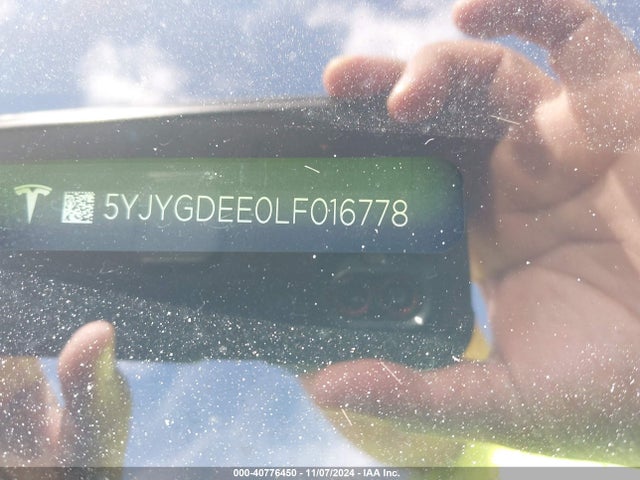 2020 TESLA MODEL Y 5YJYGDEE0LF016778 Photo 8