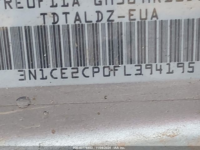 3N1CE2CP0FL394195 Nissan Versa Note S (sr)/s Plus/sl/sr/sv