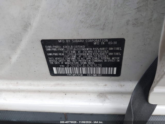 Subaru Crosstrek Premium 2020 JF2GTAPC4L8267628 Image 9