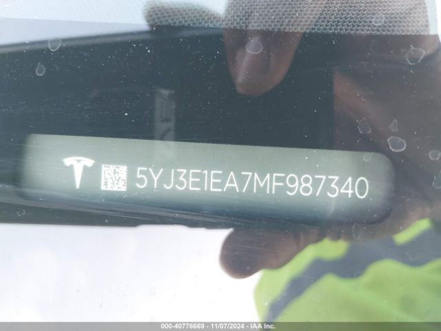 5YJ3E1EA7MF987340 Tesla Model 3 Standard Range Plus Rear-wheel Drive