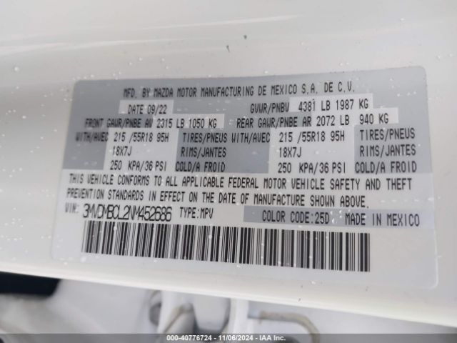 2022 MAZDA CX-30 3MVDMBCL2NM452686 Photo 8