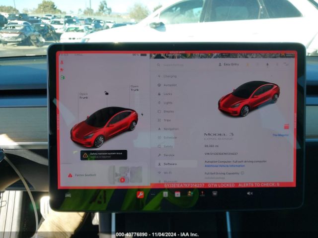 5YJ3E1EA7KF314237 Tesla Model 3 Long Range/mid Range/standard Range/standard Range Plus