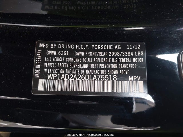 2013 PORSCHE CAYENNE WP1AD2A26DLA75518 Photo 8