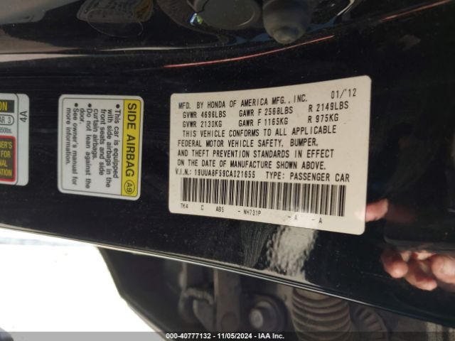 2012 ACURA TL 19UUA8F59CA021655 Photo 8