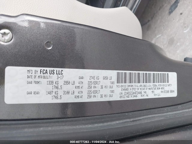 Dodge Grand Caravan Sxt 2017 2C4RDGCGXHR724406 Image 9