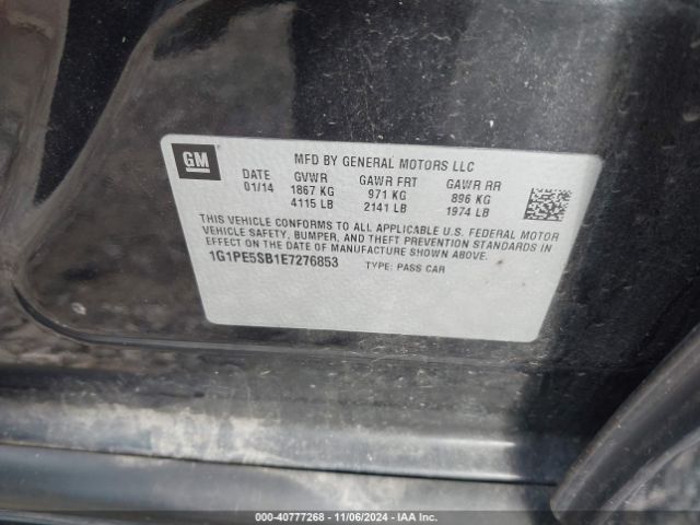 1G1PE5SB1E7276853 Chevrolet Cruze 2lt Auto