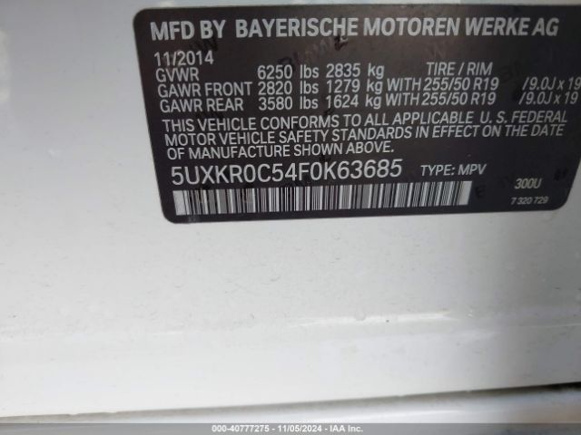 5UXKR0C54F0K63685 BMW X5 Xdrive35i