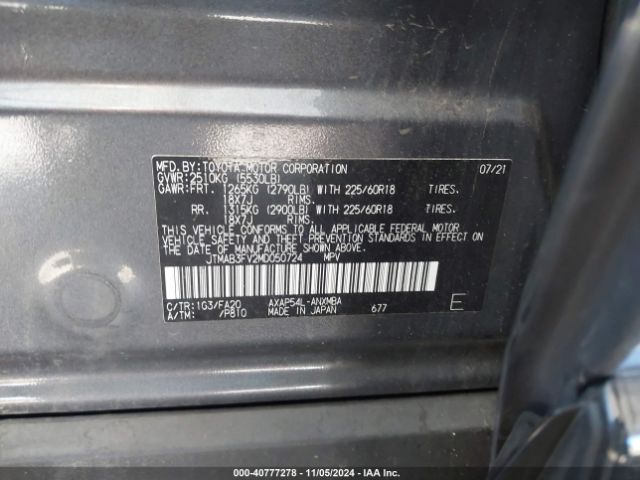 JTMAB3FV2MD050724 Toyota Rav4 Prime Se