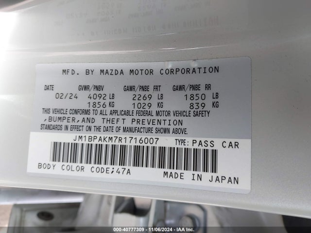Mazda MAZDA3 2024 JM1BPAKM7R1716007 Image 9