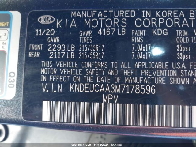 KNDEUCAA3M7178596 KIA SELTOS S