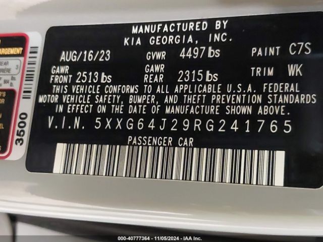 2024 KIA K5 5XXG64J29RG241765 Photo 8