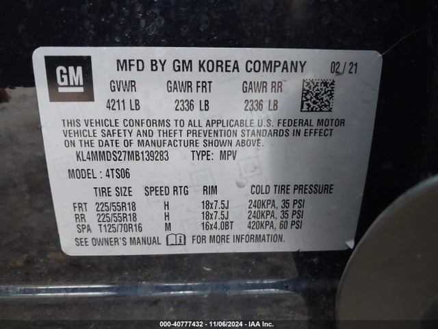 Buick Encore Gx Fwd Select 2021 KL4MMDS27MB139283 Image 9