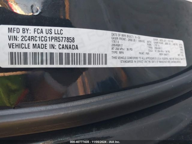 2C4RC1CG1PR577858 Chrysler Voyager Lx