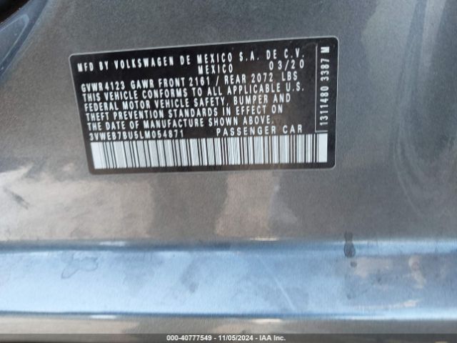 3VWEB7BU5LM054871 Volkswagen Jetta 1.4t Sel