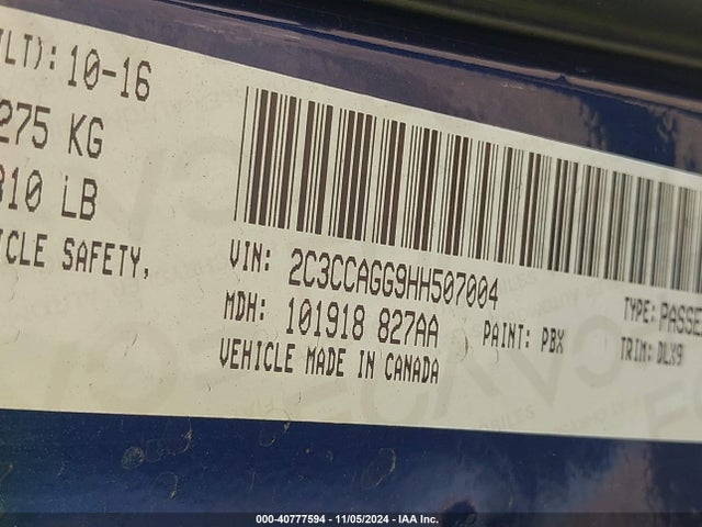 2C3CCAGG9HH507004 Chrysler 300 300s