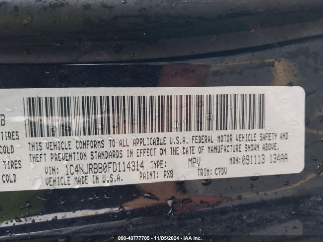 1C4NJRBB0FD114314 Jeep Patriot Sport