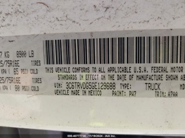 3C6TRVDG5GE129688 RAM Promaster 2500 High Roof
