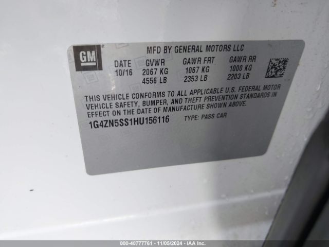 1G4ZN5SS1HU156116 Buick Lacrosse Preferred