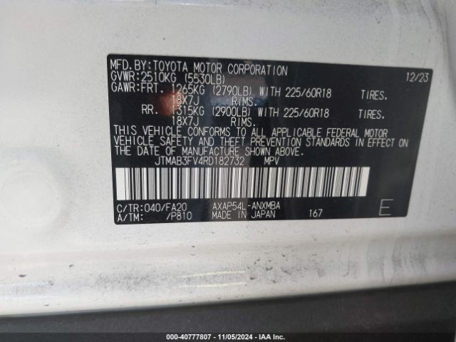 JTMAB3FV4RD182732 Toyota Rav4 Prime Se