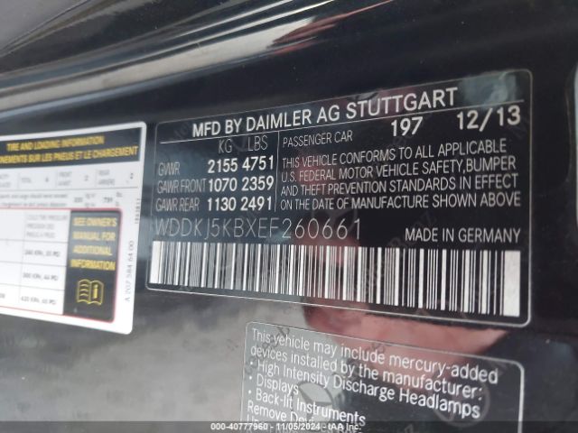 WDDKJ5KBXEF260661 Mercedes-Benz E 350