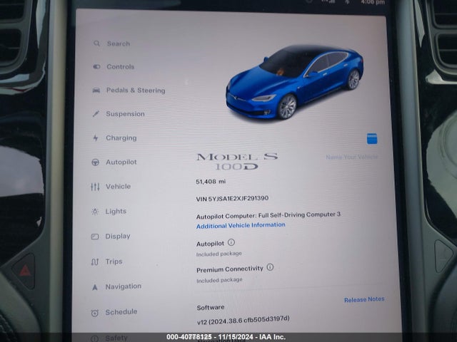 5YJSA1E2XJF291390 Tesla Model S 100d/75d/p100d