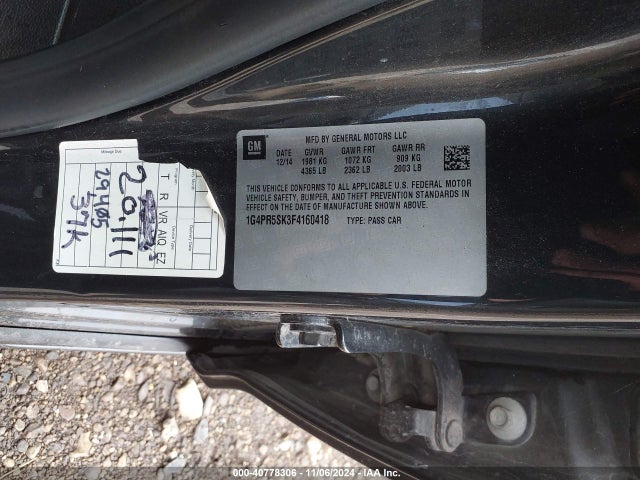 1G4PR5SK3F4160418 Buick Verano Convenience Group