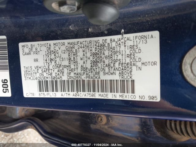 3TMJU4GN3EM160945 Toyota Tacoma Prerunner V6