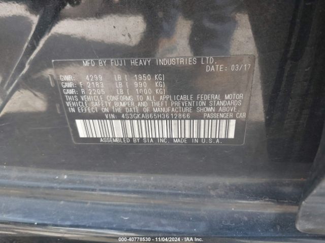 4S3GKAB65H3612866 Subaru Impreza 2.0i Premium