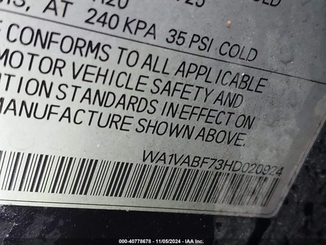 WA1VABF73HD020924 Audi Q7 3.0t Premium