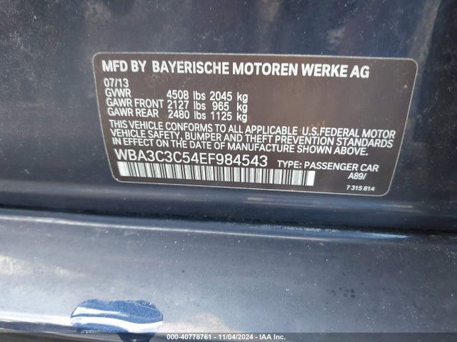 WBA3C3C54EF984543 BMW 320i Xdrive