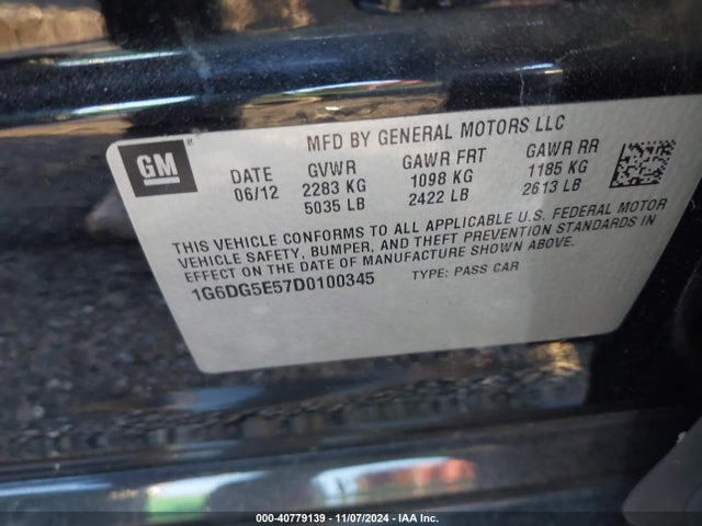 2013 CADILLAC CTS 1G6DG5E57D0100345 Photo 8