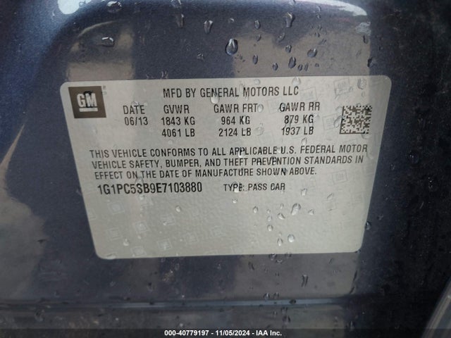 Chevrolet Cruze 1lt Auto 2014 1G1PC5SB9E7103880 Image 9