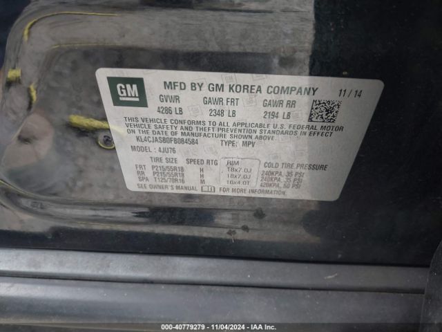 KL4CJASB0FB084584 Buick Encore