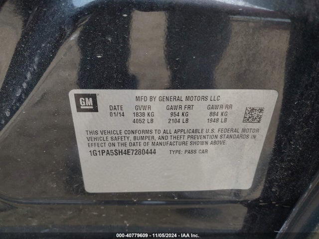 Chevrolet Cruze Ls Auto 2014 1G1PA5SH4E7280444 Image 9