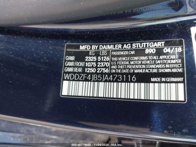 WDDZF4JB5JA473116 Mercedes-Benz E 300