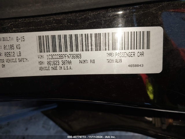 Chrysler 200 S 2015 1C3CCCBB7FN736969 Image 9