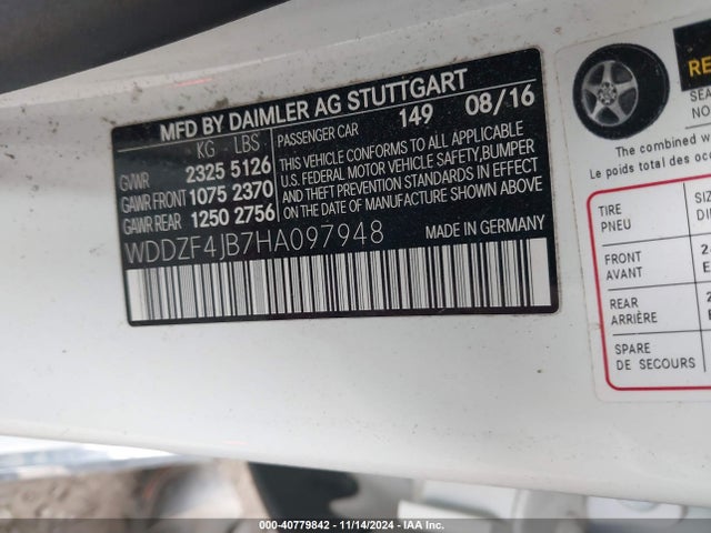 WDDZF4JB7HA097948 Mercedes-Benz E 300