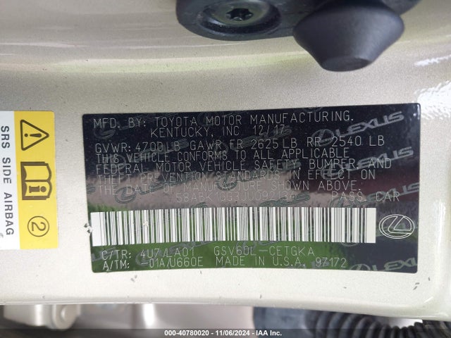Lexus ES 350 2018 58ABK1GG3JU092134 Image 9