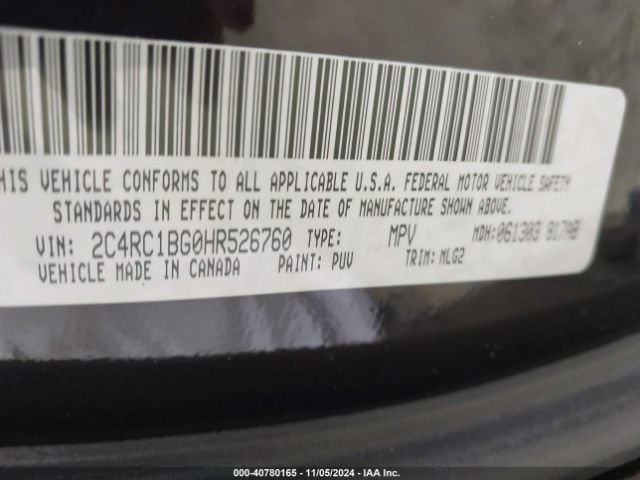2C4RC1BG0HR526760 Chrysler Pacifica Touring-l