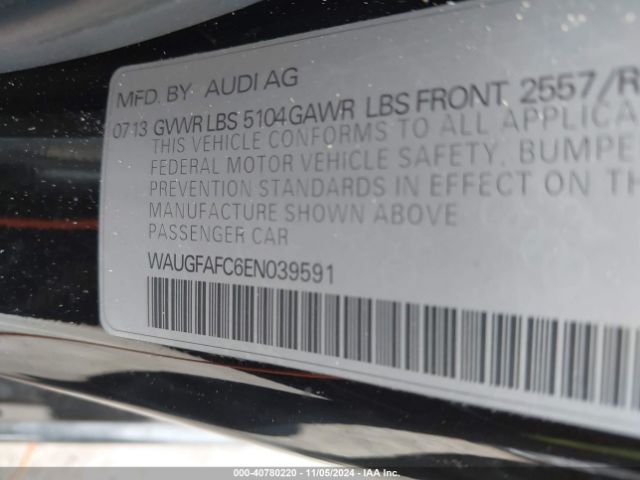 WAUGFAFC6EN039591 Audi A6 2.0t Premium