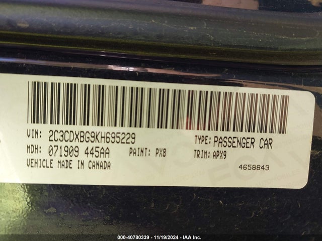 Dodge Charger Sxt Rwd 2019 2C3CDXBG9KH695229 Image 9