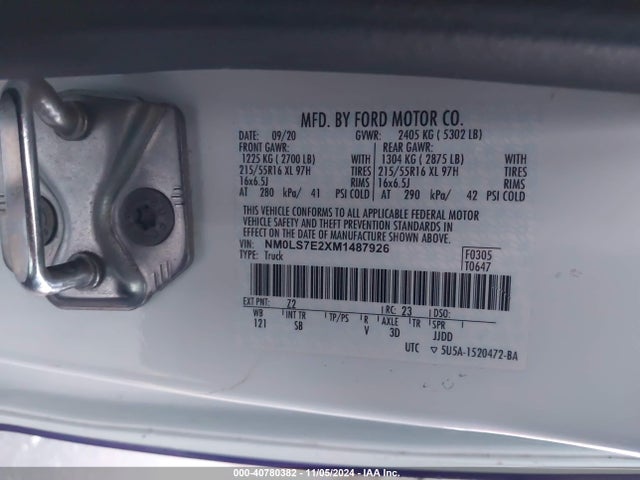 Ford Transit Connect Xl Cargo Van 2021 NM0LS7E2XM1487926 Image 9