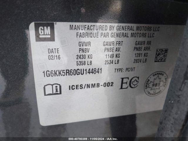 1G6KK5R60GU144841 Cadillac Ct6 Platinum