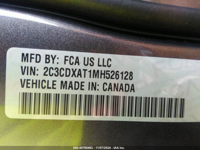 2C3CDXAT1MH526128 Dodge Charger Police Rwd