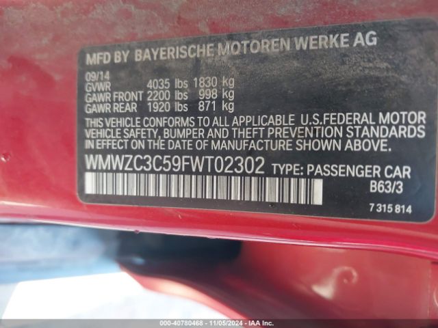 WMWZC3C59FWT02302 Mini Countryman Cooper S
