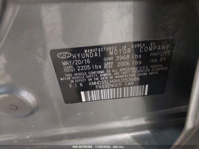 KMHD35LH9HU353666 Hyundai ELANTRA GT