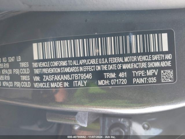 ZASFAKAN8J7B79546 Alfa Romeo Stelvio Awd