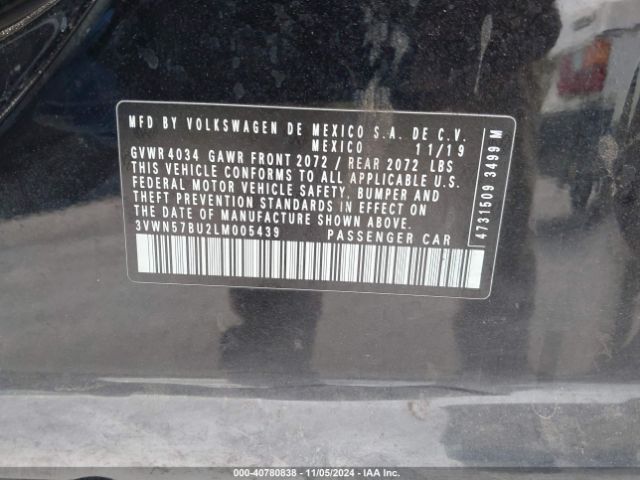 3VWN57BU2LM005439 Volkswagen Jetta 1.4t R-line/1.4t S