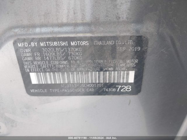 ML32A3HJ6LH001201 Mitsubishi MIRAGE SE